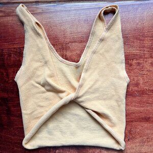 Urban Outfitters Yellow Cross-Front Tank Top XS/S